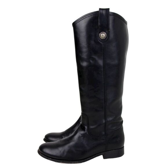 VTG FRYE BLACK GENUINE LEATHER PULL UP EQUESTRIAN RIDING BOOTS SHOES SIZE 7B - Picture 7 of 12